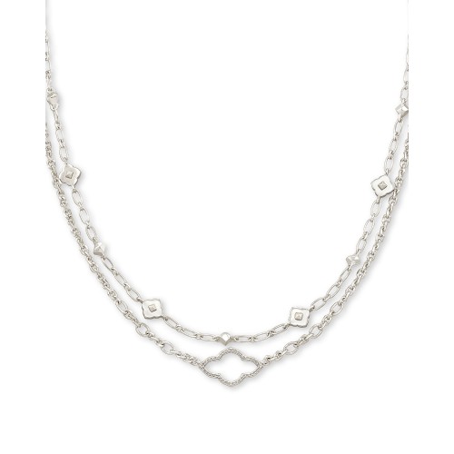 Abbie Multi Strand Necklace in Silver